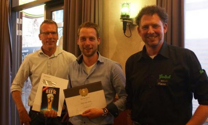 Alain Schepers, cursist en Marc Janssen van Grolsch